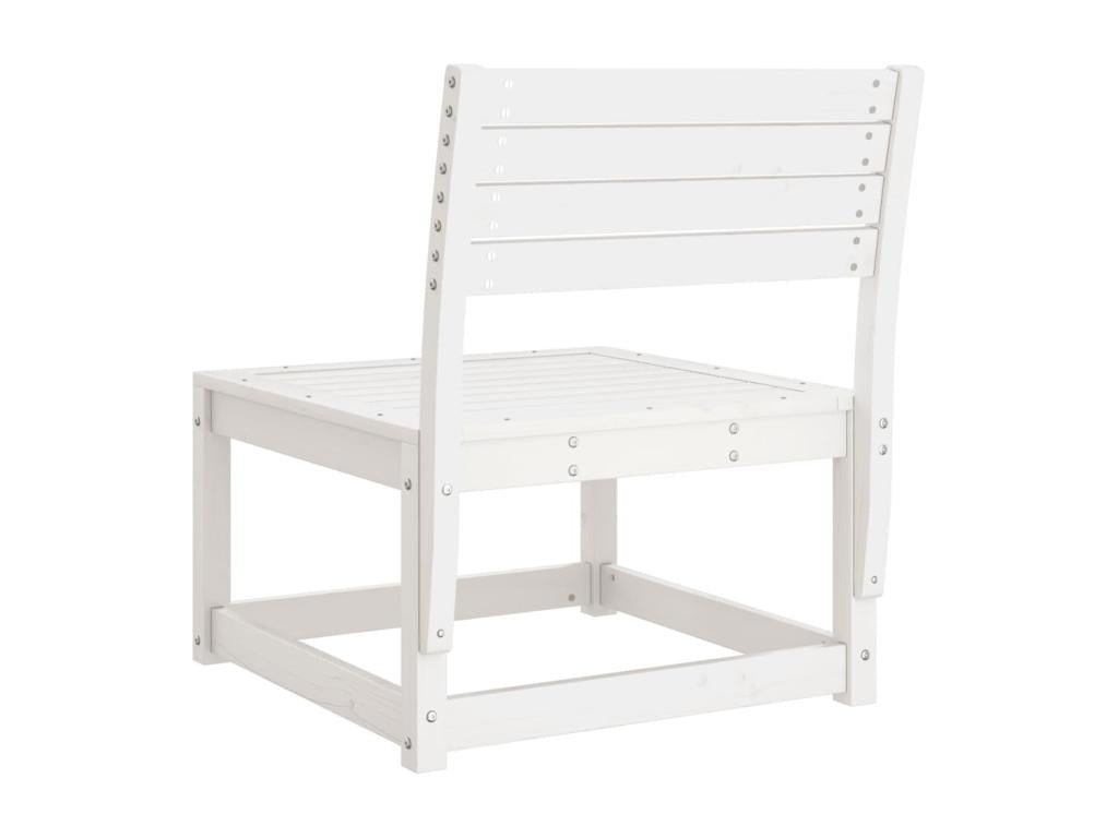 White garden sofa in solid pine wood 92482MAAT