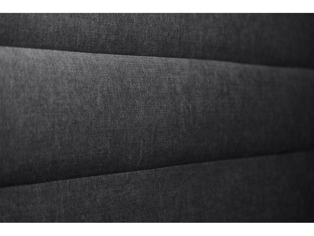 Lines Headboard, Black Fabric, 200 cm Wide - 10 cm Thick, Padded, 29556HCJH
