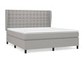 Delimoa bed base with light grey mattress 160x200cm Fabric 48550YFML