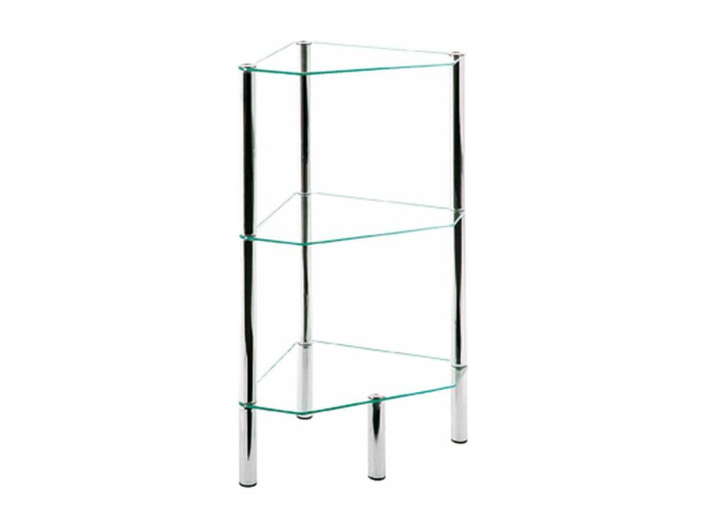 Delimoa 77cm Clear Glass Corner Shelf 37022XFCE