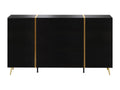 Sideboard with 2 doors and 3 drawers - Glossy black and gold - Artanzy 51365IIII