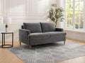 3-seater convertible sofa in grey fabric