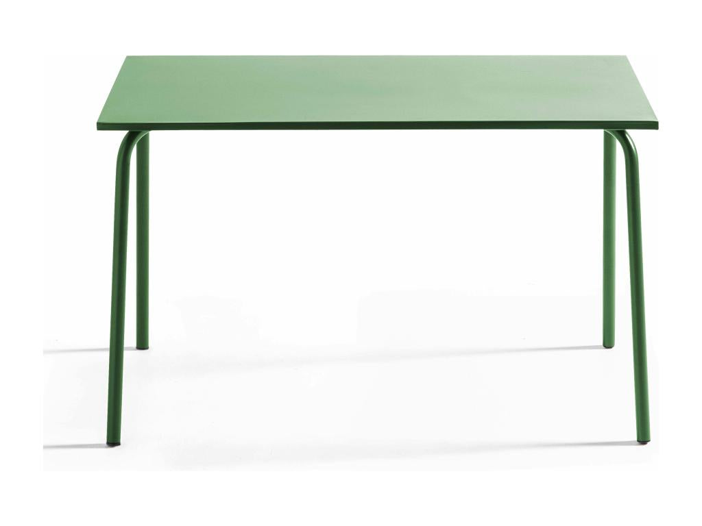 Artanzy 51095NWPO Garden Table and 4 Chairs in Green Metal