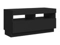TV stand with black LED lighting, 80x35x40 cm, 16119GMOX