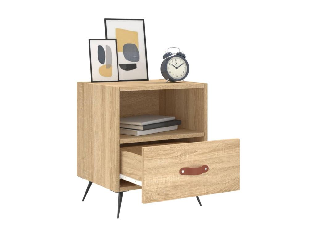 Artanzy 2-piece oak bedside tables, 40x35x47.5 cm, 23320NSLE