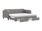 Delimoa daybed with pull-out bed and drawers, 80x200 cm, fabric, 81775CQBZ