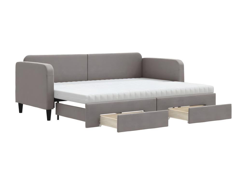 Delimoa daybed with pull-out bed and drawers, 80x200 cm, fabric, 81775CQBZ