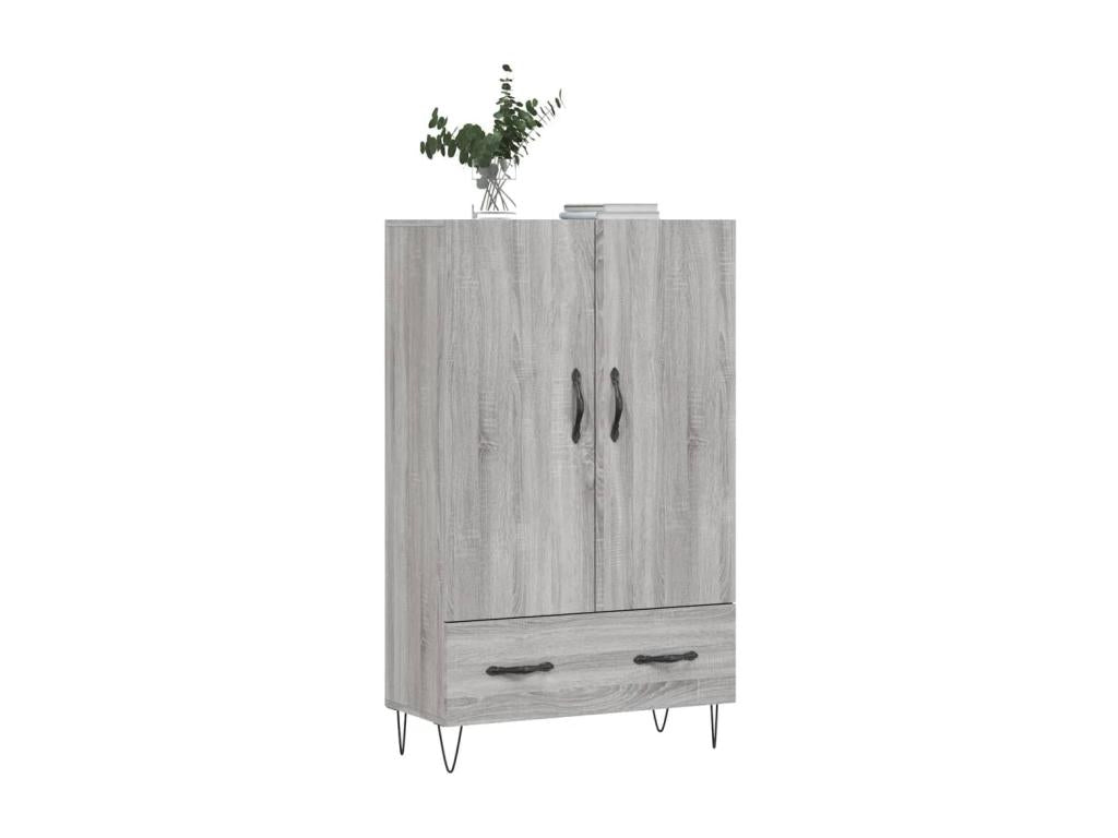 Delimoa high sideboard gray 69.5x31x115 cm engineered wood 05970CSNW