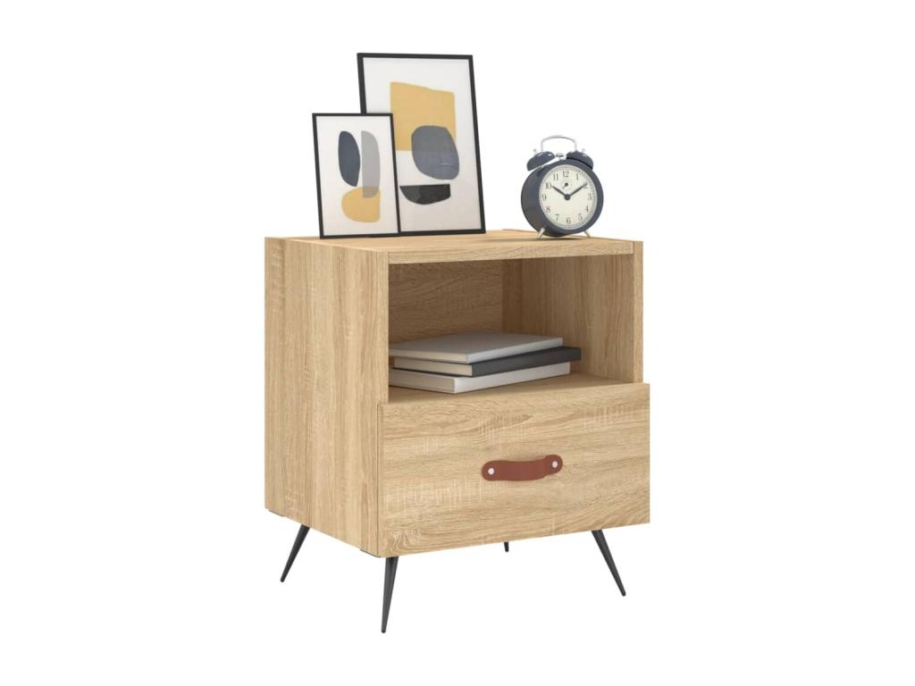 Artanzy 2-piece oak bedside tables, 40x35x47.5 cm, 23320NSLE