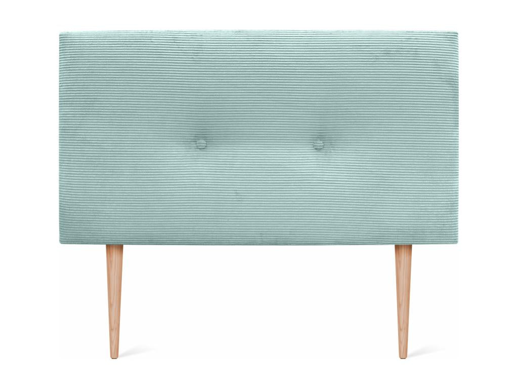Delimoa Plain Corduroy Headboard with Buttons 95x115 with Bed Legs 80/90 - Green Delimoa 71021IXOI