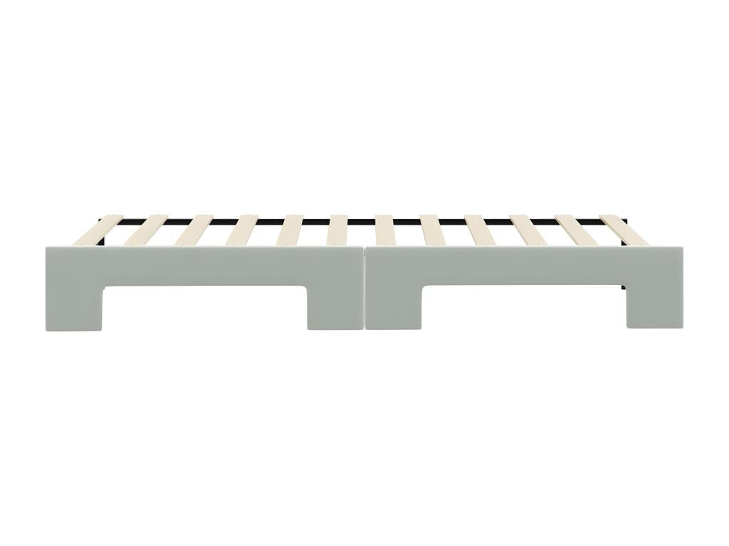 Daybed with pull-out bed, light grey, 80x200 cm, velvet, 35045XVMS