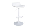 Set of 2 Bar Stools - Plastic / Black - White - Delimoa 39808OILY