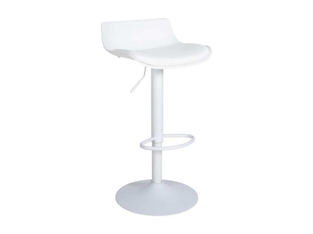 Set of 2 Bar Stools - Plastic / Black - White - Delimoa 39808OILY