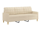 2-Piece Sofa Set with Cushions, Cream Fabric 85158PQFZ