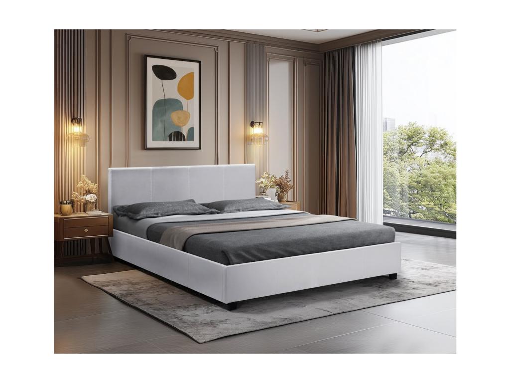 Delimoa double bed with storage - 160x200 cm - White 42854WQVG