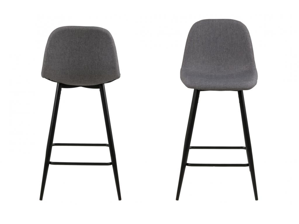 Delimoa Light Grey Fabric Bar Stool. 21413PUGO