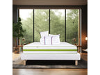 Delimoa 160x200 cm Mattress Set with 30 cm White Slatted Base, 2 Pillows, and Duvet 01318FUTX