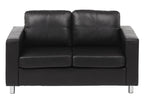 Delimoa 2-seater faux leather sofa - Black 63447HRWD