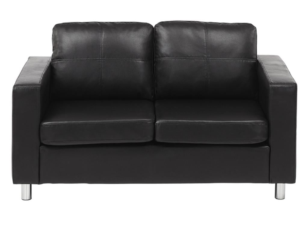 Delimoa 2-seater faux leather sofa - Black 63447HRWD