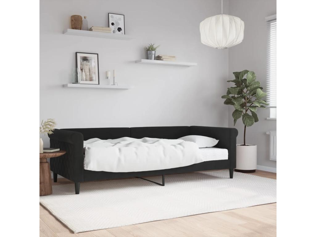 Daybed with black velvet mattress 90x200 62850HFUQ