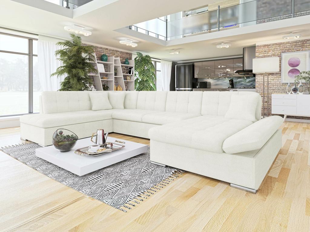 Artanzy 150 Corner Sofa, Light Brown, Sleeping Function, Bed Box, 345x205cm, 27491DVUC