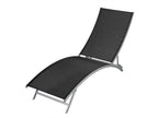 Black sun lounger/deckchair 142x55x73 cm 02 0012245 71929LCAI