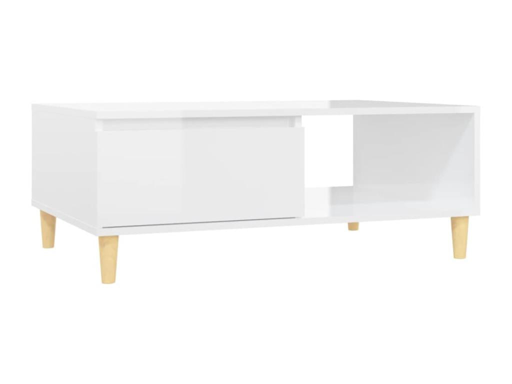 Coffee table, glossy white, 90x60x35 cm, chipboard, 24481OCGK