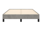 Light grey bed frame 120x190 cm velvet 43181SGNH