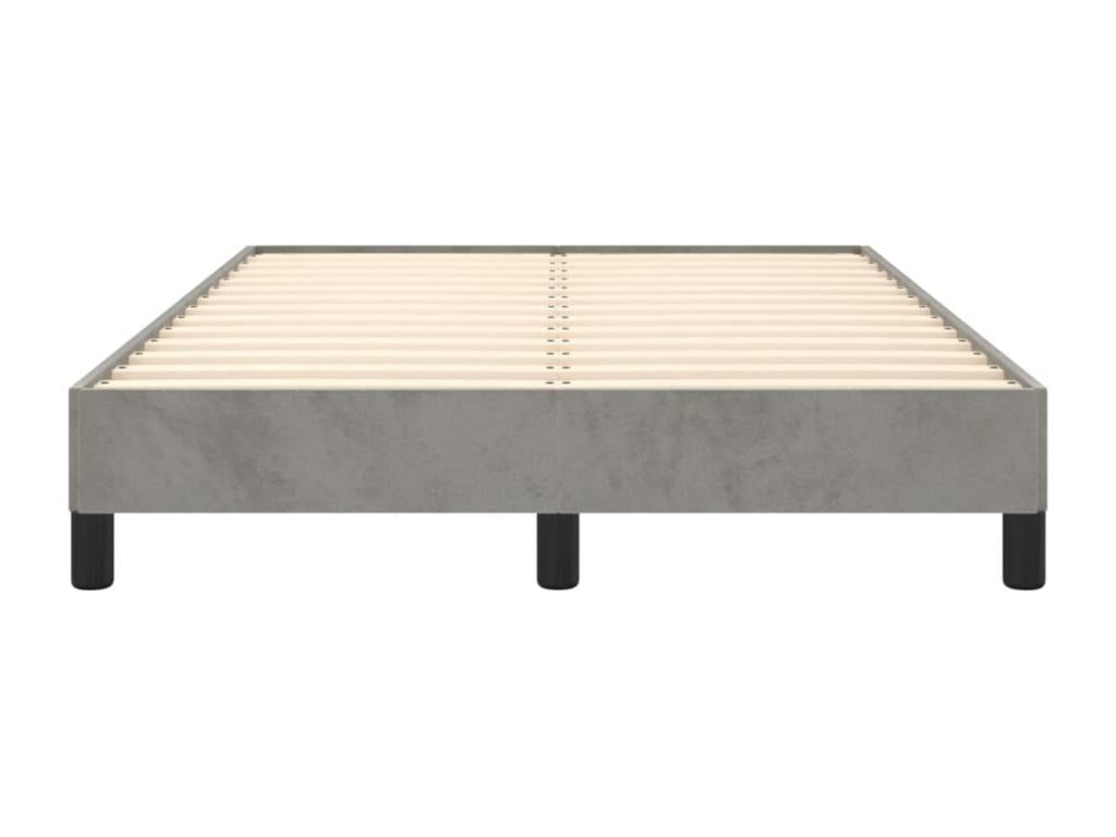 Light grey bed frame 120x190 cm velvet 43181SGNH