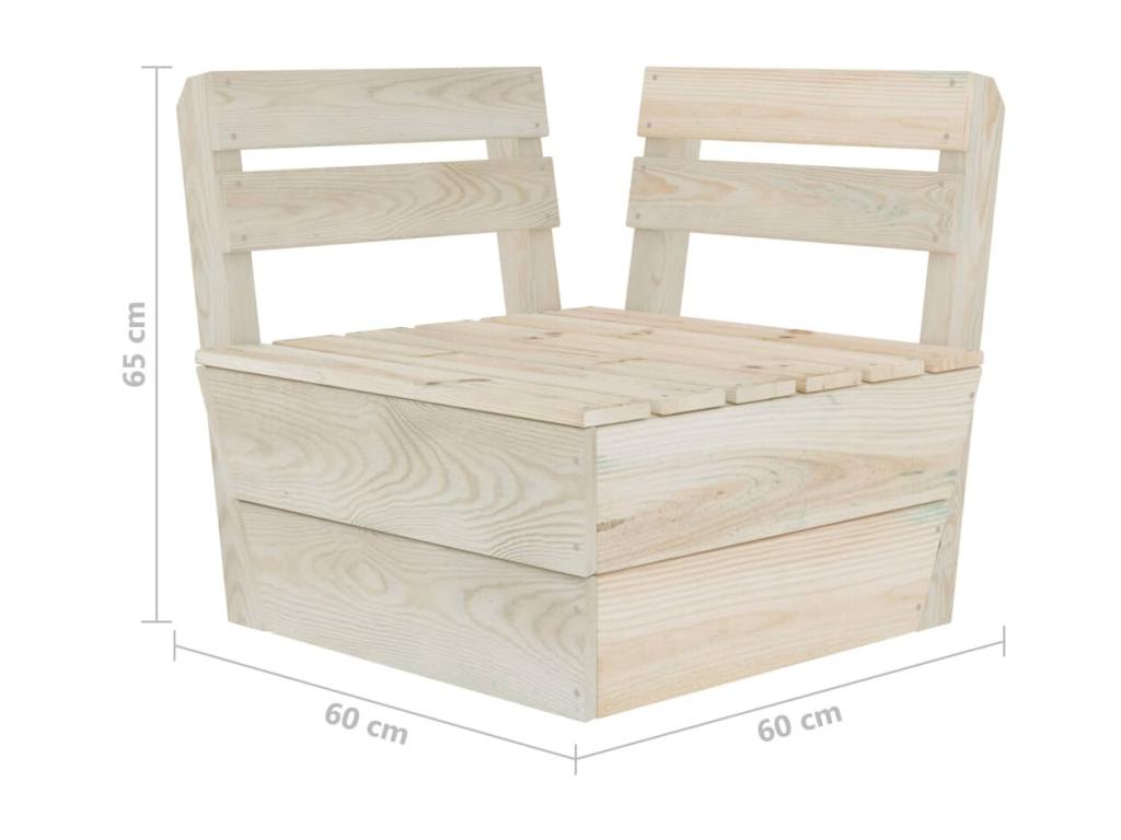 4-seater pallet garden sofa, impregnated spruce wood, 15730AUPB