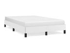 White bed frame 120x190 faux leather 22799PGAK