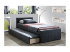 Delimoa 99812ELMM Matte Black Trundle Bed 90x190 cm