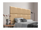 Artanzy Upholstered Headboard in High-Quality Faux Leather, composed of interchangeable self-adhesive panels, Champagne, 105 cm, 82808EZGB