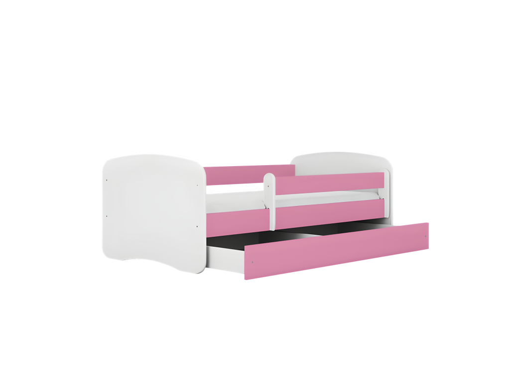 Delimoa pink bed without pattern with drawer, mattress not included, 160/80 cm, 99527OXED