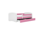 Delimoa pink bed without pattern with drawer, mattress not included, 160/80 cm, 99527OXED