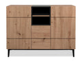 Sideboard 3 doors 2 niches L120 cm - Delimoa 15530XRBS