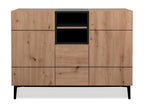 Sideboard 3 doors 2 niches L120 cm - Delimoa 15530XRBS