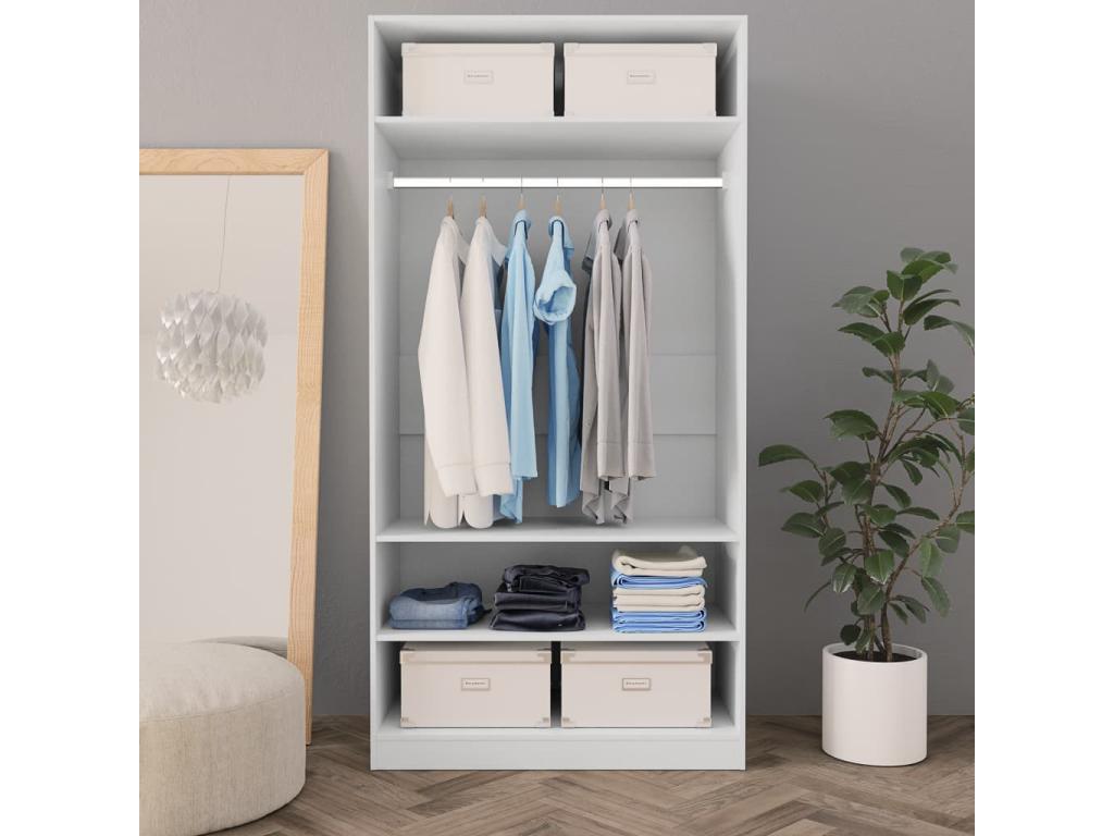 White Wardrobe 100x50x200 18411UDHZ