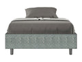 Single bed frame with upholstered slatted base 120x190 cm, Delimoa 7 light blue fabric, Delimoa 64344KQRN