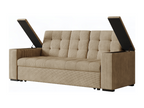 Delimoa 90825YJES 3-seater modular convertible sofa in beige corduroy