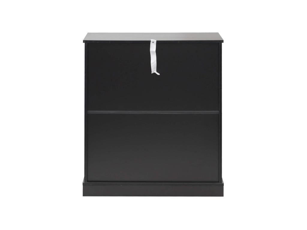 Space-Saving Low Cabinet with Drawer, 2 Doors, Black, Versatile, 96984NRUH