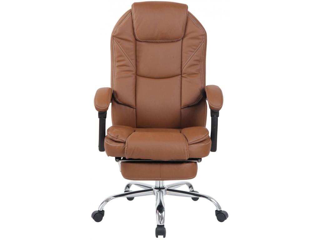 Office chair - Faux leather / Black - Light brown - Artanzy 75794YIKG
