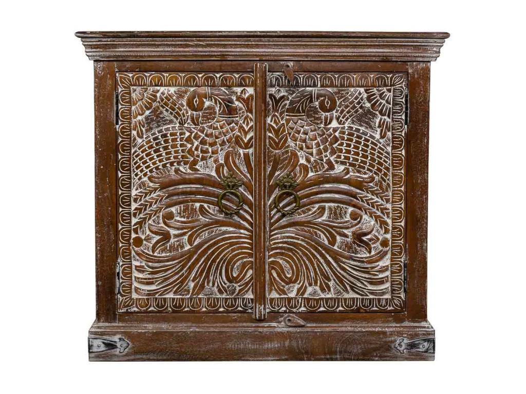 Brown wooden console table 90x40x80 71403LKZR