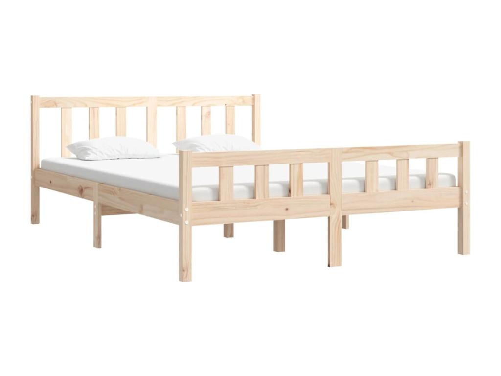 Solid wood bed frame 120x190 cm small double 07939UYUB