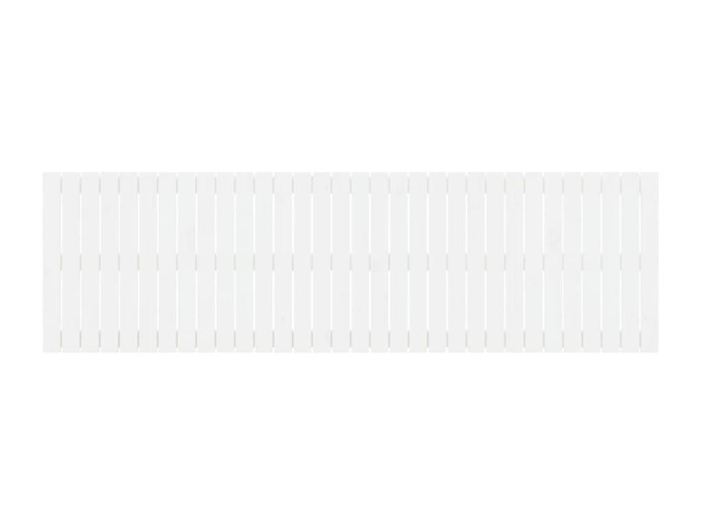 Wall-mounted headboard, white, 204x3x60 cm, solid pine wood, 31786NCHW