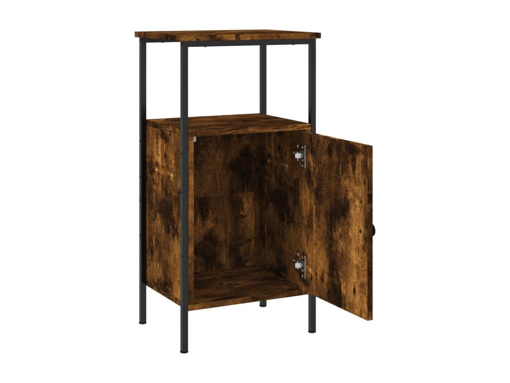 Smoked oak bedside table 41x31x80 cm engineered wood 22661BNCJ
