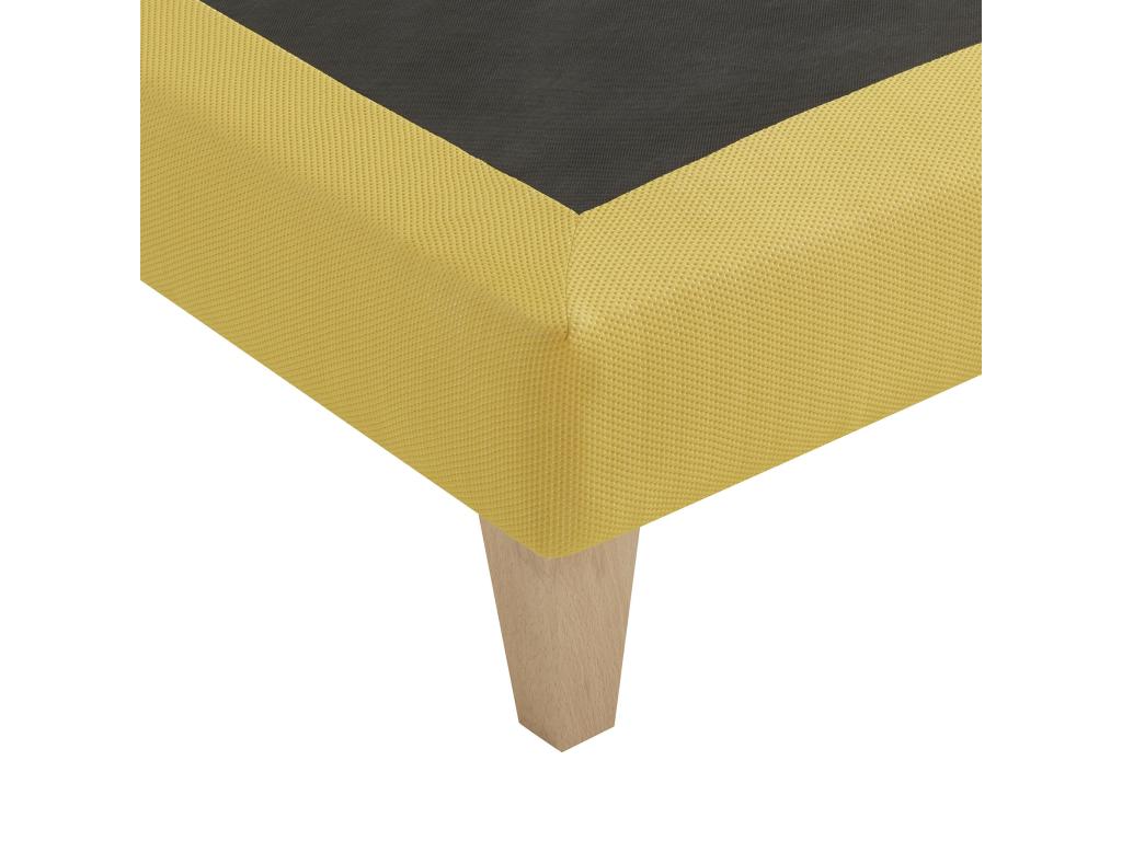 Aurore Yellow Upholstered Decorative Bed Base - Artanzy 160x190 53420UKUB