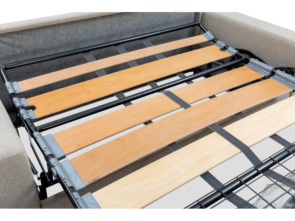 Delimoa 4-seater express convertible sofa in faux leather - Black - Wide 160cm sleeping area - 14cm mattress 57496KRLF