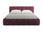 Chenille fabric storage bed 160x200 - burgundy - Artanzy 86632SXMB