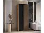 Delimoa 1 Sliding Door Wardrobe 205.2/110/60 2 Doors Delimoa/Black 76336BPOO